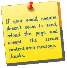 If your email enquire doesnt seem to send, reload the page and accept the secure content error message. thanks.
